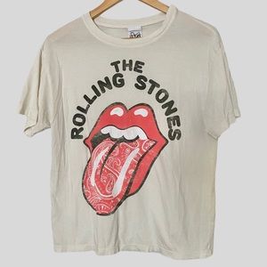 LETLUV Rolling Stones Red Bandana T Shirt
